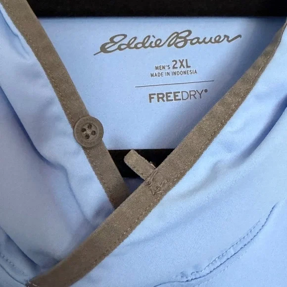 Eddie Bauer Men's Light Blue Mountain Graphic Long Sleeve Tee - Picture 8 of 8